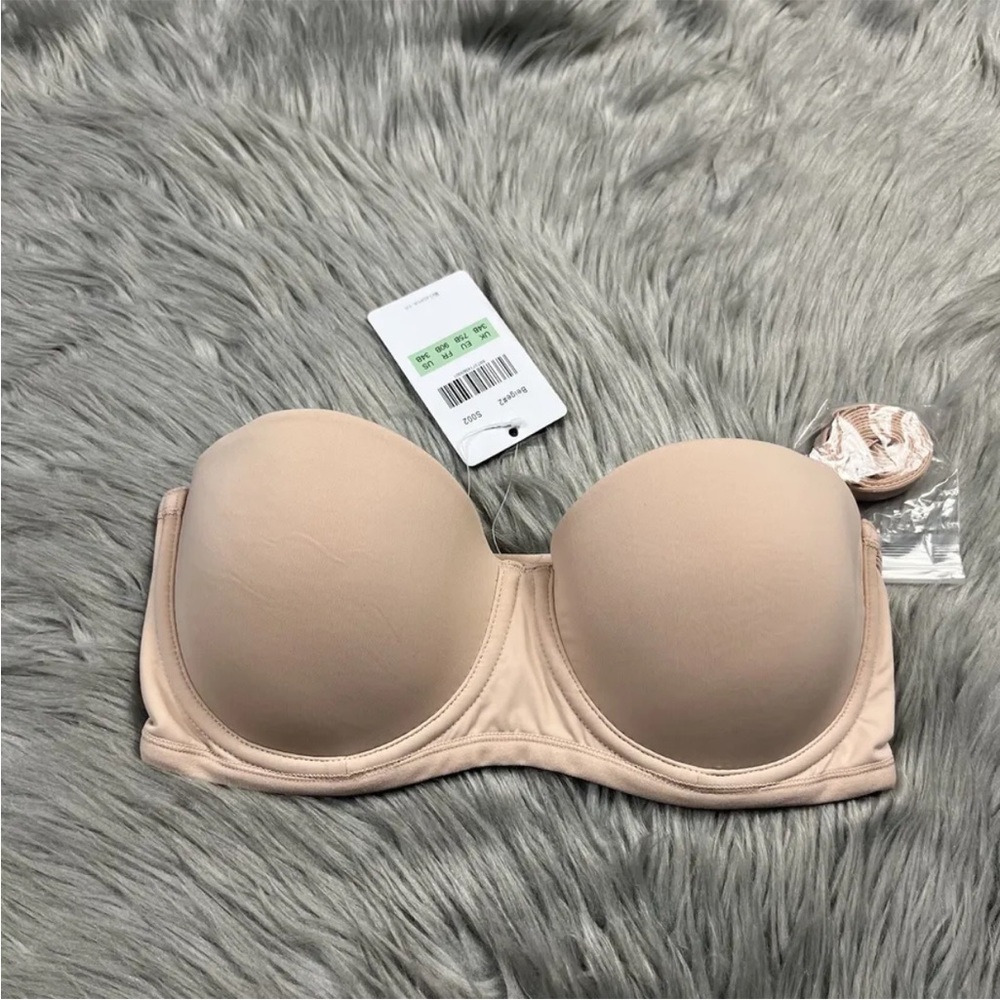 Meleneca Nude Strapless Underwire Bra Size 34B